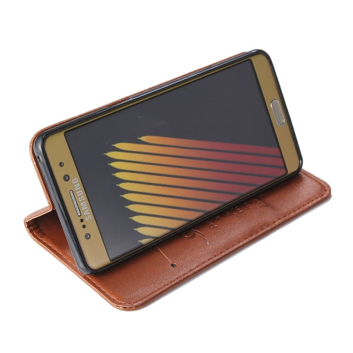 For Galaxy Note 7 / N930 Lambskin Texture Flip Leather Case with Holder & Card Slots & Wallet
