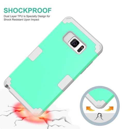 For Galaxy Note 7 / N930 Separable contrast color PC + Silicone Combination Case