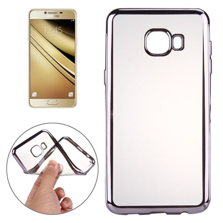 For Galaxy C5 / C500 Electroplating Transparent Soft TPU Protective Cover Case