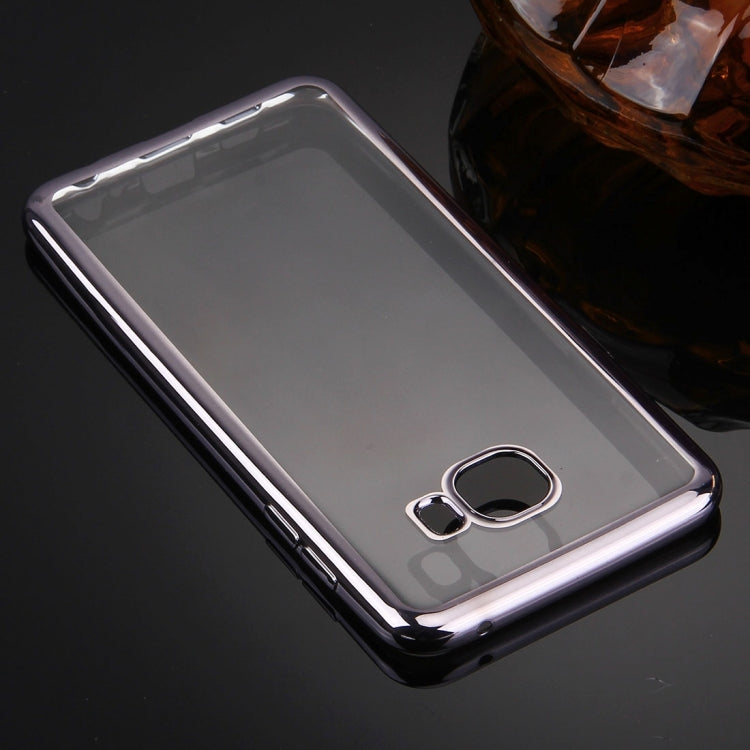 For Galaxy C5 / C500 Electroplating Transparent Soft TPU Protective Cover Case