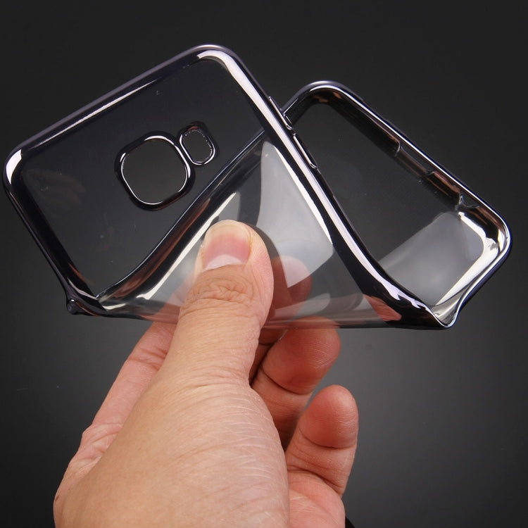 For Galaxy C5 / C500 Electroplating Transparent Soft TPU Protective Cover Case