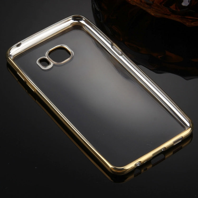 For Galaxy C5 / C500 Electroplating Transparent Soft TPU Protective Cover Case
