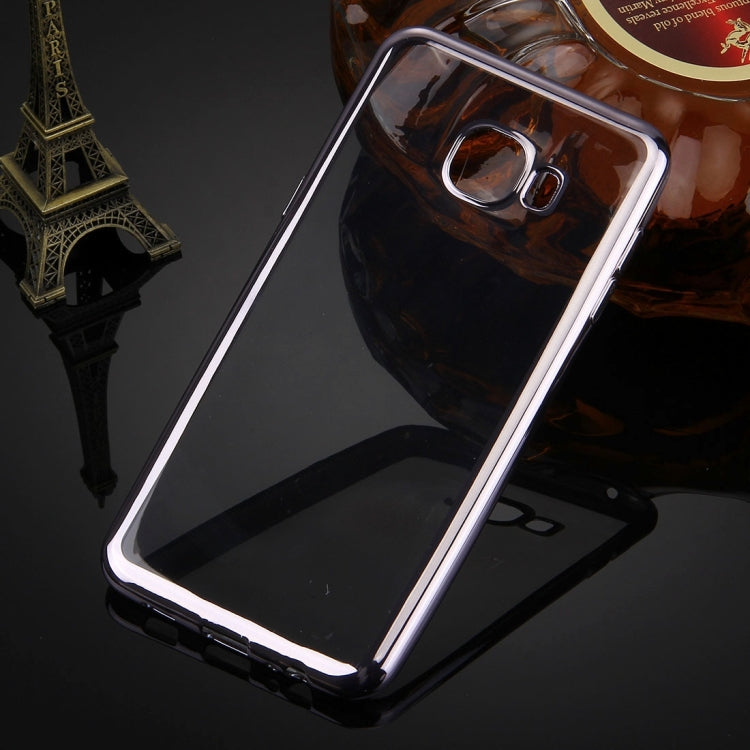 For Galaxy C7 / C700 Electroplating Transparent Soft TPU Protective Cover Case