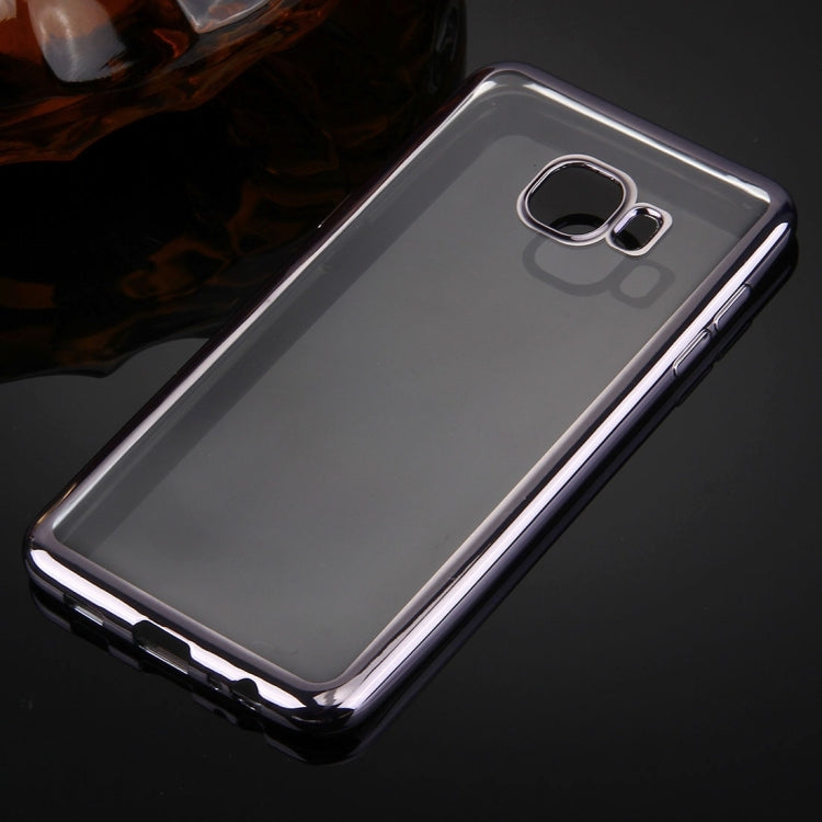 For Galaxy C7 / C700 Electroplating Transparent Soft TPU Protective Cover Case