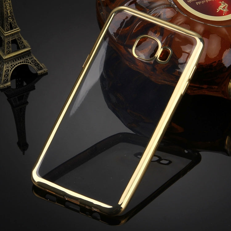 For Galaxy C7 / C700 Electroplating Transparent Soft TPU Protective Cover Case