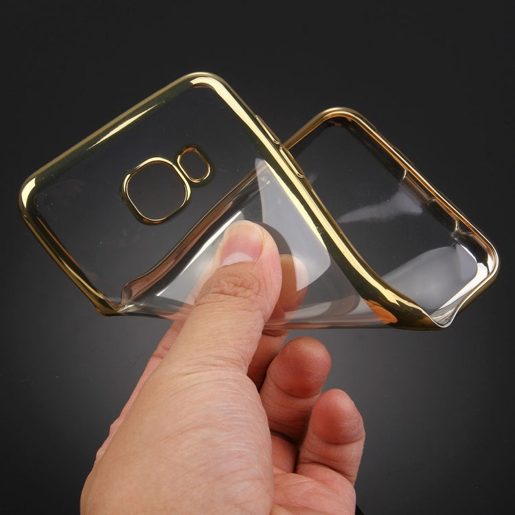 For Galaxy A7 (2016) / A710 Electroplating Transparent Soft TPU Protective Cover Case