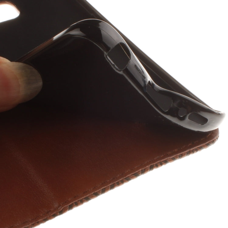 For Galaxy S7 Edge / G935 Embossed Floral Pattern Horizontal Flip Leather Case with Card Slots & Holder & Lanyard