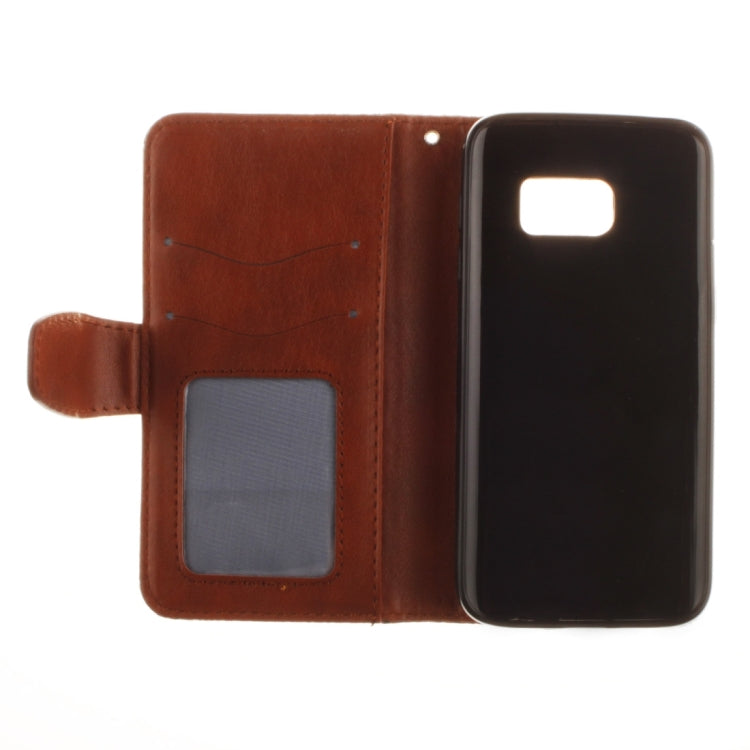 For Galaxy S7 / G930 Embossed Floral Pattern Horizontal Flip Leather Case with Card Slots & Holder & Lanyard