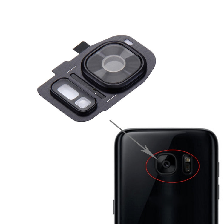 For Galaxy S7 / G930 10pcs Rear Camera Lens Cover + Flashlight Bracker