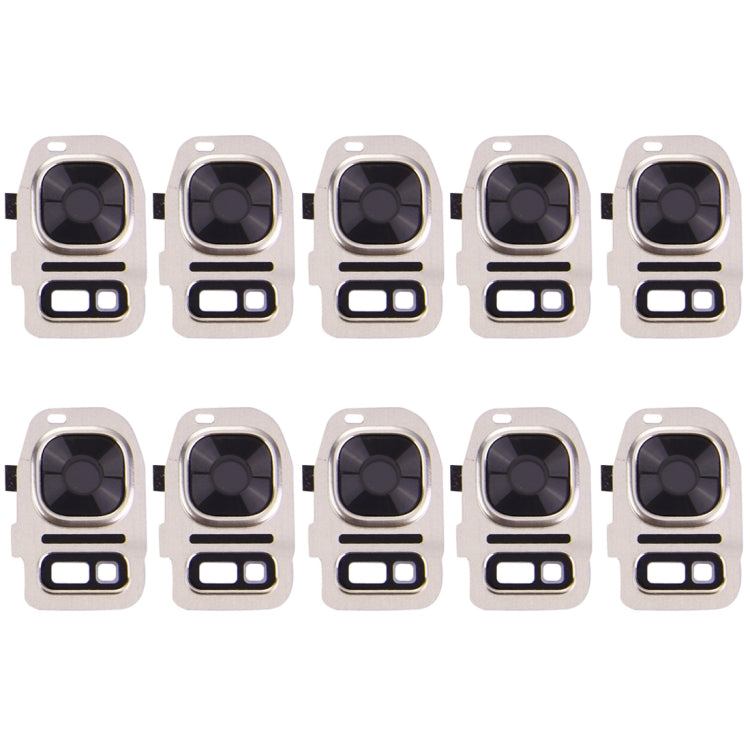 For Galaxy S7 / G930 10pcs Rear Camera Lens Cover + Flashlight Bracker