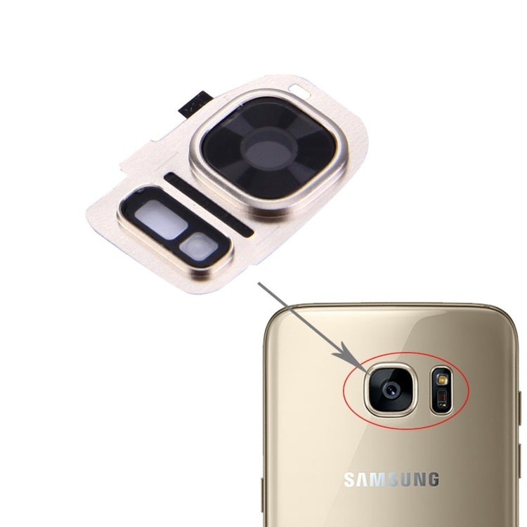 For Galaxy S7 / G930 10pcs Rear Camera Lens Cover + Flashlight Bracker