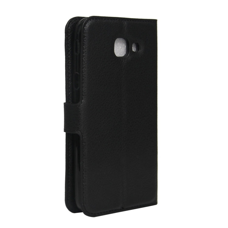 For Galaxy A8(2016) / A810 Litchi Texture Horizontal Flip PU Leather Case with Holder & Card Slots & Wallet
