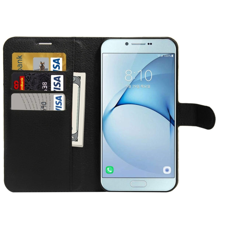 For Galaxy A8(2016) / A810 Litchi Texture Horizontal Flip PU Leather Case with Holder & Card Slots & Wallet