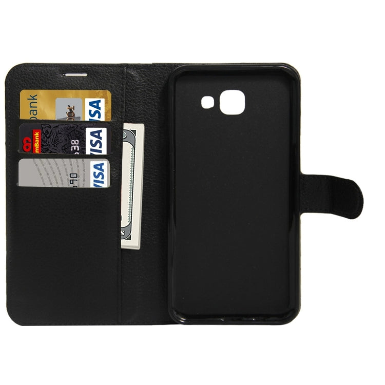 For Galaxy A8(2016) / A810 Litchi Texture Horizontal Flip PU Leather Case with Holder & Card Slots & Wallet