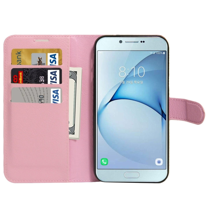 For Galaxy A8(2016) / A810 Litchi Texture Horizontal Flip PU Leather Case with Holder & Card Slots & Wallet