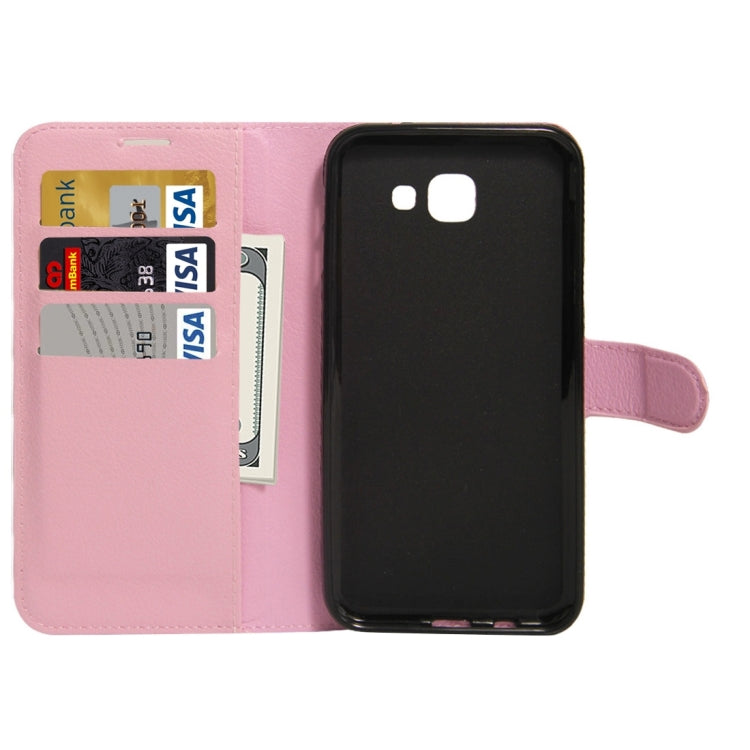 For Galaxy A8(2016) / A810 Litchi Texture Horizontal Flip PU Leather Case with Holder & Card Slots & Wallet