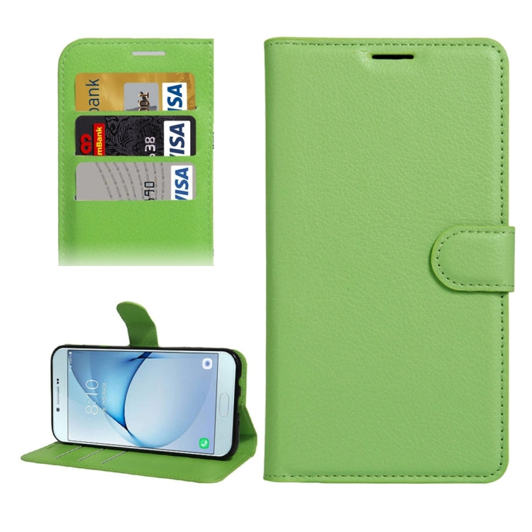 For Galaxy A8(2016) / A810 Litchi Texture Horizontal Flip PU Leather Case with Holder & Card Slots & Wallet