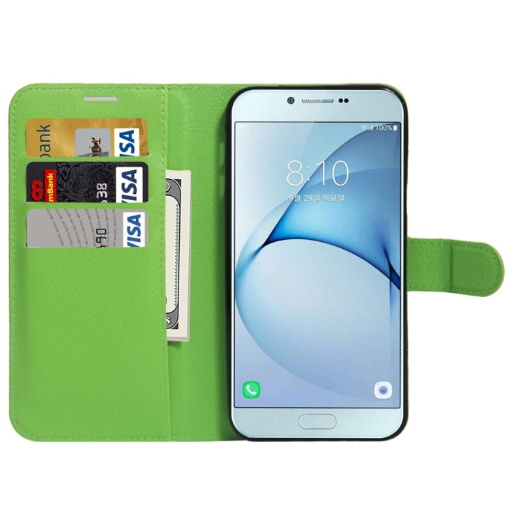 For Galaxy A8(2016) / A810 Litchi Texture Horizontal Flip PU Leather Case with Holder & Card Slots & Wallet
