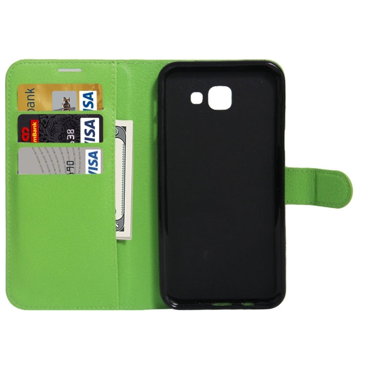 For Galaxy A8(2016) / A810 Litchi Texture Horizontal Flip PU Leather Case with Holder & Card Slots & Wallet