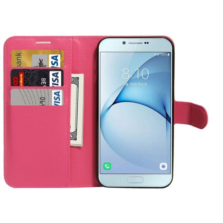 For Galaxy A8(2016) / A810 Litchi Texture Horizontal Flip PU Leather Case with Holder & Card Slots & Wallet
