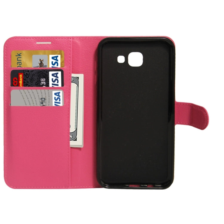 For Galaxy A8(2016) / A810 Litchi Texture Horizontal Flip PU Leather Case with Holder & Card Slots & Wallet