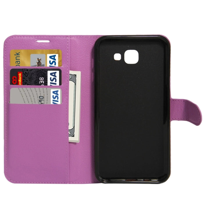 For Galaxy A8(2016) / A810 Litchi Texture Horizontal Flip PU Leather Case with Holder & Card Slots & Wallet
