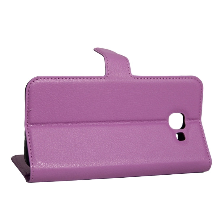 For Galaxy A8(2016) / A810 Litchi Texture Horizontal Flip PU Leather Case with Holder & Card Slots & Wallet