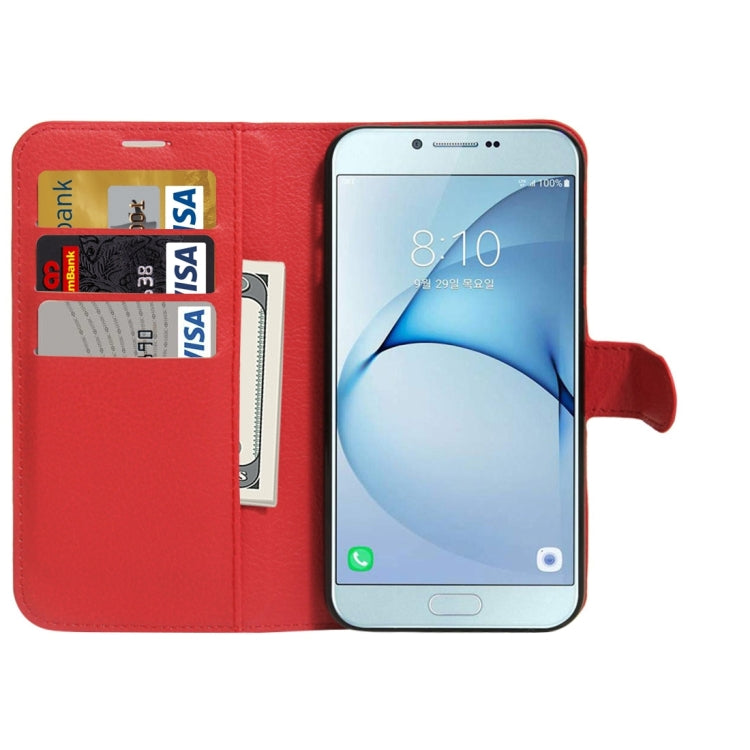 For Galaxy A8(2016) / A810 Litchi Texture Horizontal Flip PU Leather Case with Holder & Card Slots & Wallet