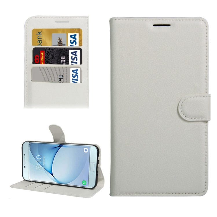 For Galaxy A8(2016) / A810 Litchi Texture Horizontal Flip PU Leather Case with Holder & Card Slots & Wallet