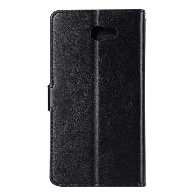 For Galaxy J7 Prime Crazy Horse Texture Horizontal Flip PU Leather Case with Holder & Card Slots & Wallet & Photo Frame & Lanyard