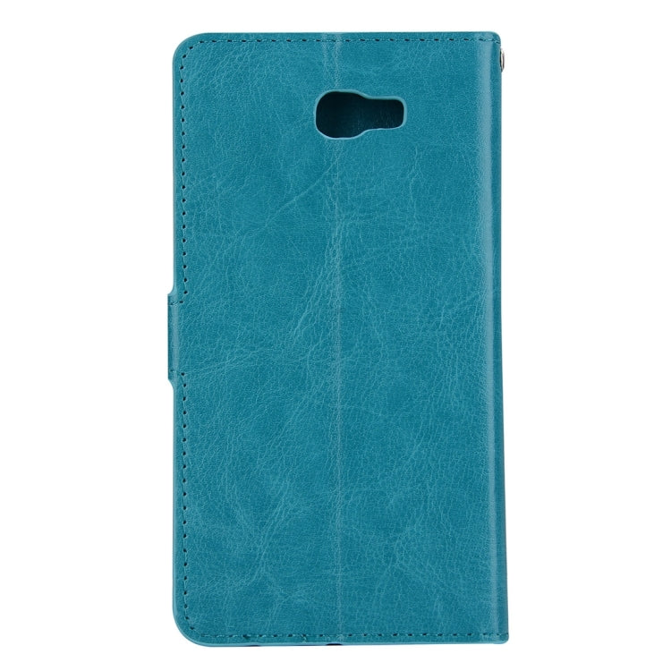 For Galaxy J7 Prime Crazy Horse Texture Horizontal Flip PU Leather Case with Holder & Card Slots & Wallet & Photo Frame & Lanyard