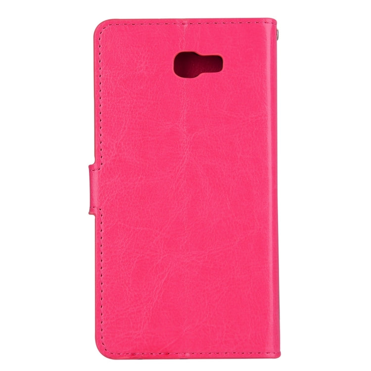 For Galaxy J7 Prime Crazy Horse Texture Horizontal Flip PU Leather Case with Holder & Card Slots & Wallet & Photo Frame & Lanyard