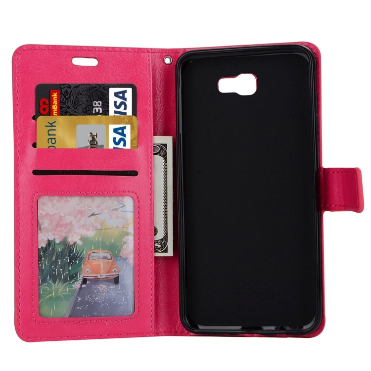 For Galaxy J7 Prime Crazy Horse Texture Horizontal Flip PU Leather Case with Holder & Card Slots & Wallet & Photo Frame & Lanyard