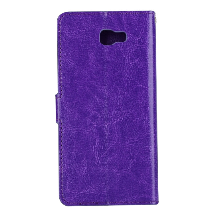 For Galaxy J7 Prime Crazy Horse Texture Horizontal Flip PU Leather Case with Holder & Card Slots & Wallet & Photo Frame & Lanyard