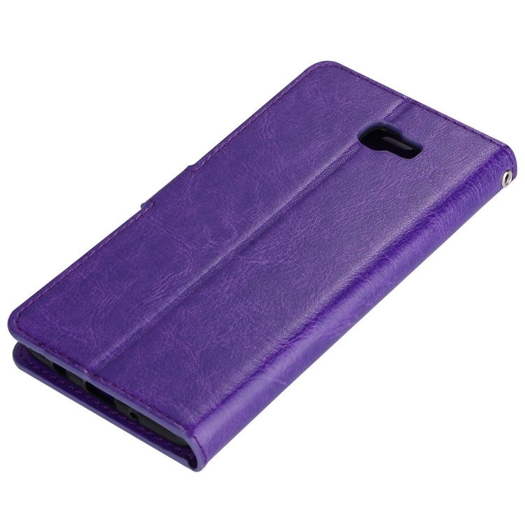 For Galaxy J7 Prime Crazy Horse Texture Horizontal Flip PU Leather Case with Holder & Card Slots & Wallet & Photo Frame & Lanyard