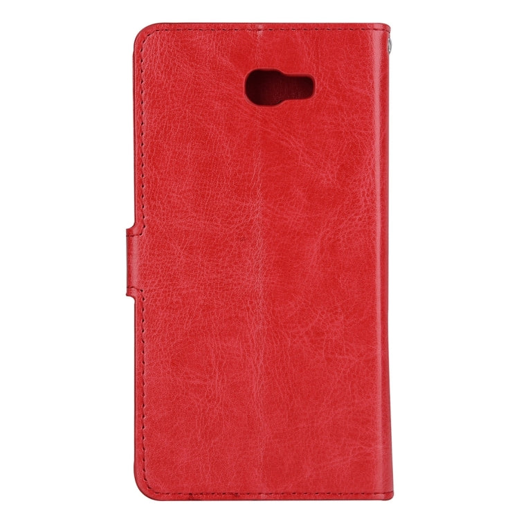 For Galaxy J7 Prime Crazy Horse Texture Horizontal Flip PU Leather Case with Holder & Card Slots & Wallet & Photo Frame & Lanyard