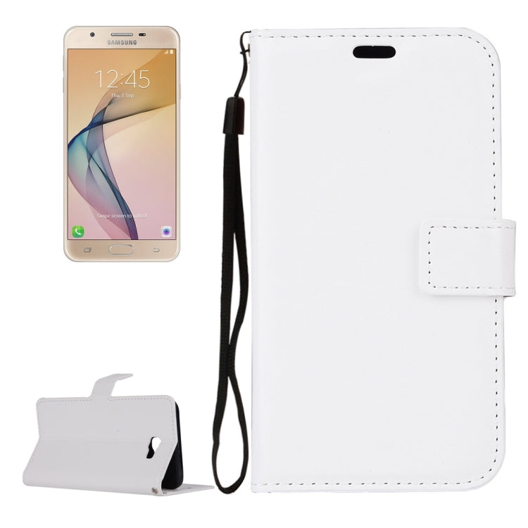 For Galaxy J7 Prime Crazy Horse Texture Horizontal Flip PU Leather Case with Holder & Card Slots & Wallet & Photo Frame & Lanyard