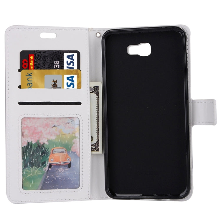 For Galaxy J7 Prime Crazy Horse Texture Horizontal Flip PU Leather Case with Holder & Card Slots & Wallet & Photo Frame & Lanyard