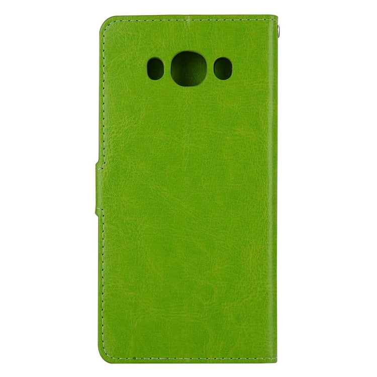 For Galaxy J7 (2016) / J710 Crazy Horse Texture Horizontal Flip PU Leather Case with Holder & Card Slots & Wallet & Photo Frame & Lanyard