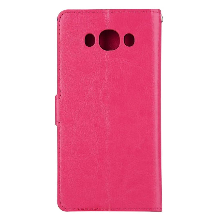 For Galaxy J7 (2016) / J710 Crazy Horse Texture Horizontal Flip PU Leather Case with Holder & Card Slots & Wallet & Photo Frame & Lanyard