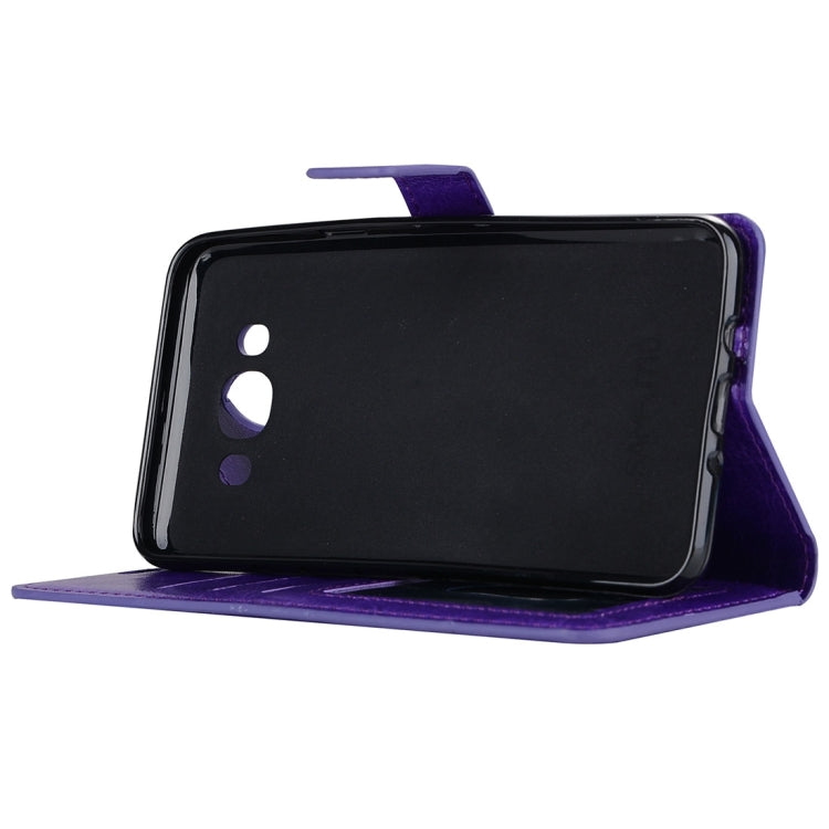 For Galaxy J7 (2016) / J710 Crazy Horse Texture Horizontal Flip PU Leather Case with Holder & Card Slots & Wallet & Photo Frame & Lanyard