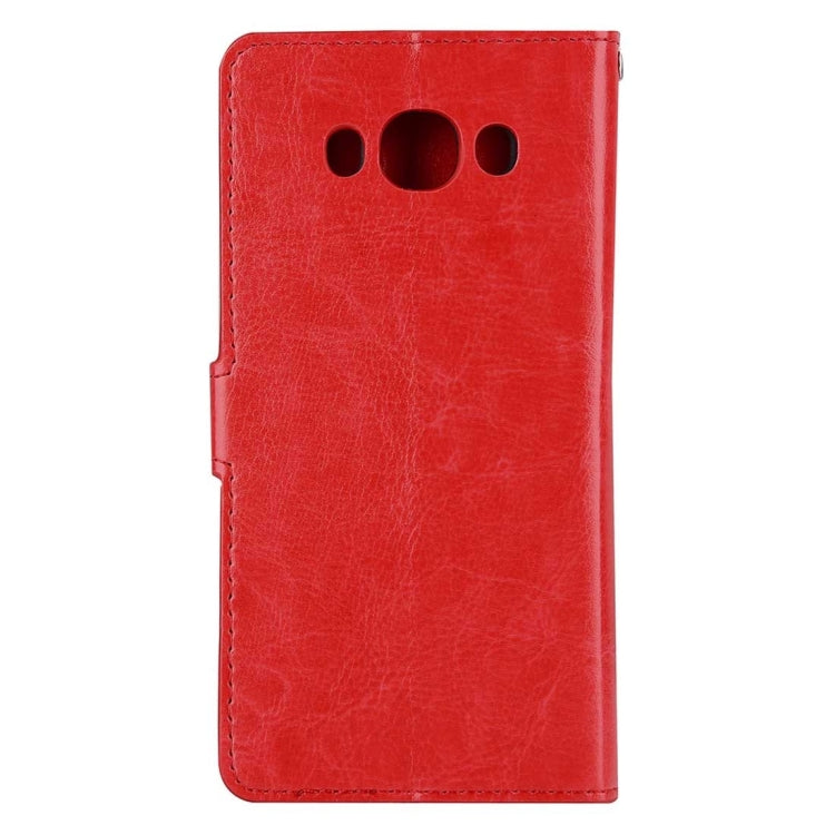 For Galaxy J7 (2016) / J710 Crazy Horse Texture Horizontal Flip PU Leather Case with Holder & Card Slots & Wallet & Photo Frame & Lanyard