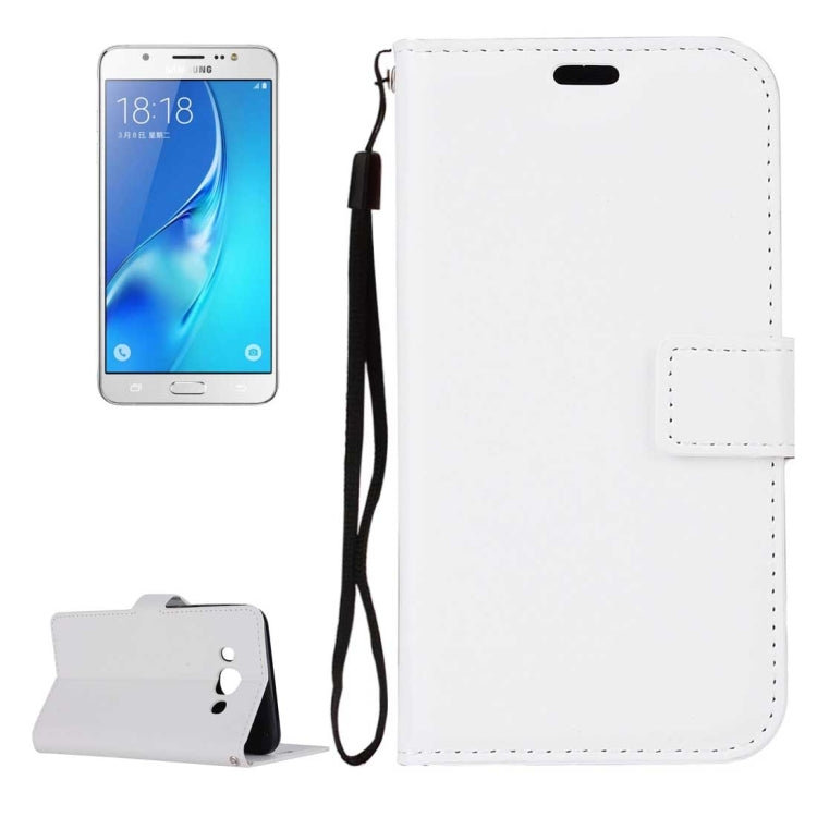 For Galaxy J7 (2016) / J710 Crazy Horse Texture Horizontal Flip PU Leather Case with Holder & Card Slots & Wallet & Photo Frame & Lanyard