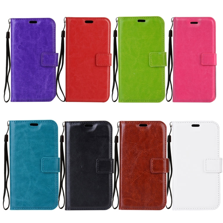 For Galaxy J7 (2016) / J710 Crazy Horse Texture Horizontal Flip PU Leather Case with Holder & Card Slots & Wallet & Photo Frame & Lanyard