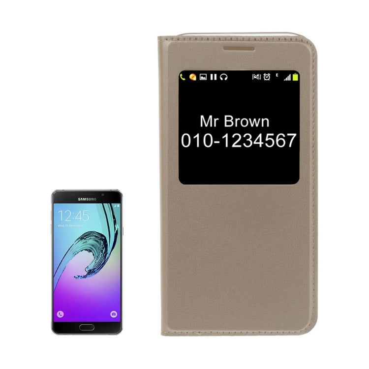 For Galaxy A3 (2017) / A320 Litchi Texture Horizontal Flip PU Leather Case with Call Display ID