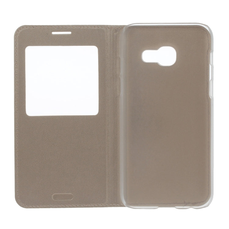 For Galaxy A3 (2017) / A320 Litchi Texture Horizontal Flip PU Leather Case with Call Display ID