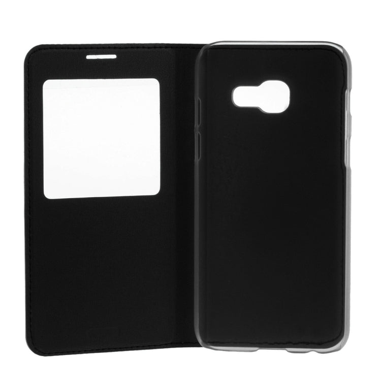 For Galaxy A5 (2017) / A520 Litchi Texture Horizontal Flip PU Leather Case with Call Display ID