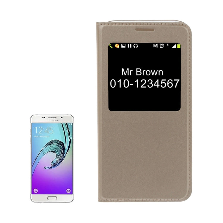 For Galaxy A5 (2017) / A520 Litchi Texture Horizontal Flip PU Leather Case with Call Display ID