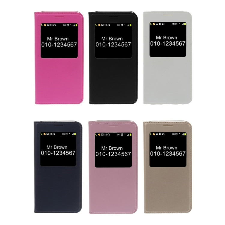 For Galaxy A5 (2017) / A520 Litchi Texture Horizontal Flip PU Leather Case with Call Display ID