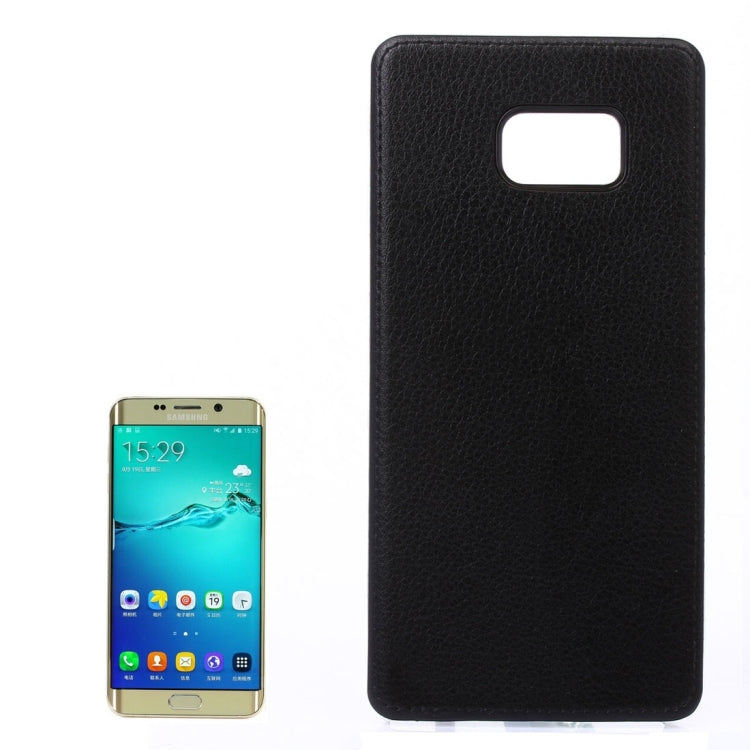 For Galaxy S6 Edge+ / G928 Litchi Texture Paste Skin PU Leather + PC Case